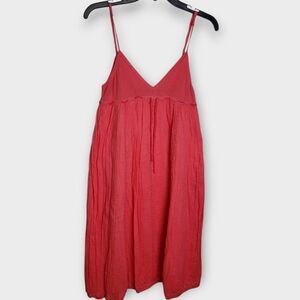 Gap Y2K Babydoll Cotton Sundress Pink XS